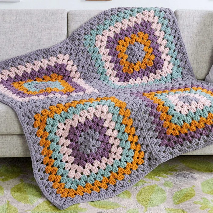 Free Bernat Great Granny Crochet Blanket
