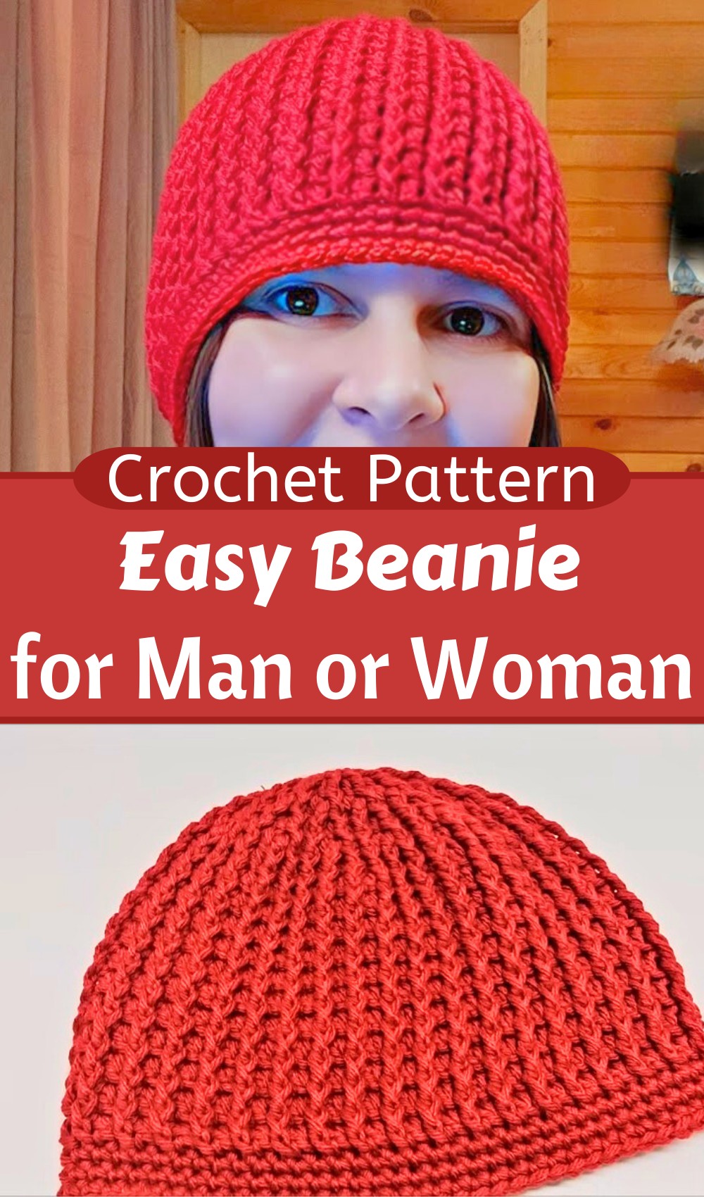 Crochet Beanie for Man or Woman