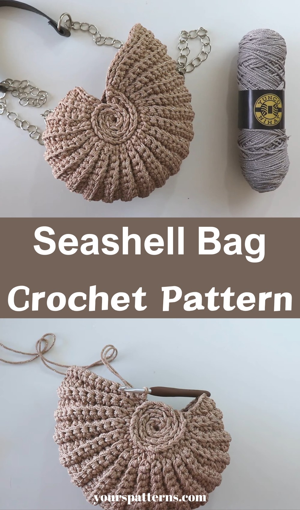 Crochet Seashell Bag / Basket