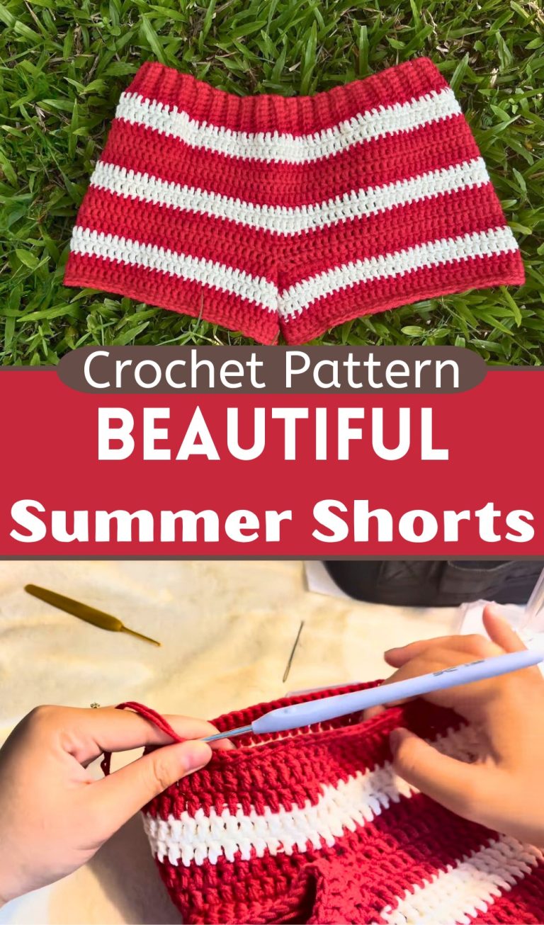 Long Hot Summer Crochet Shorts