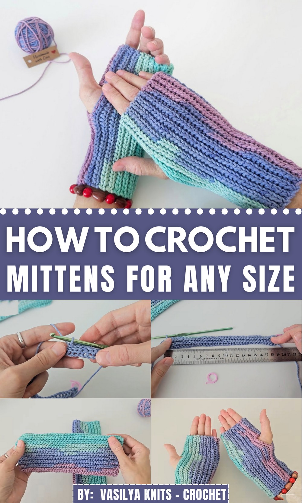 Simple Crochet Mittens for any size