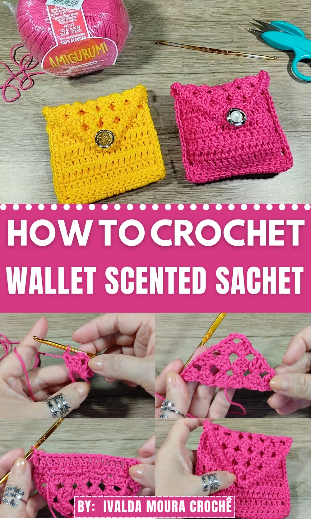 Small Sachet Pattern Stylish Crochet Wallet Scented Sachet Pattern Offers Scent and Storage ...