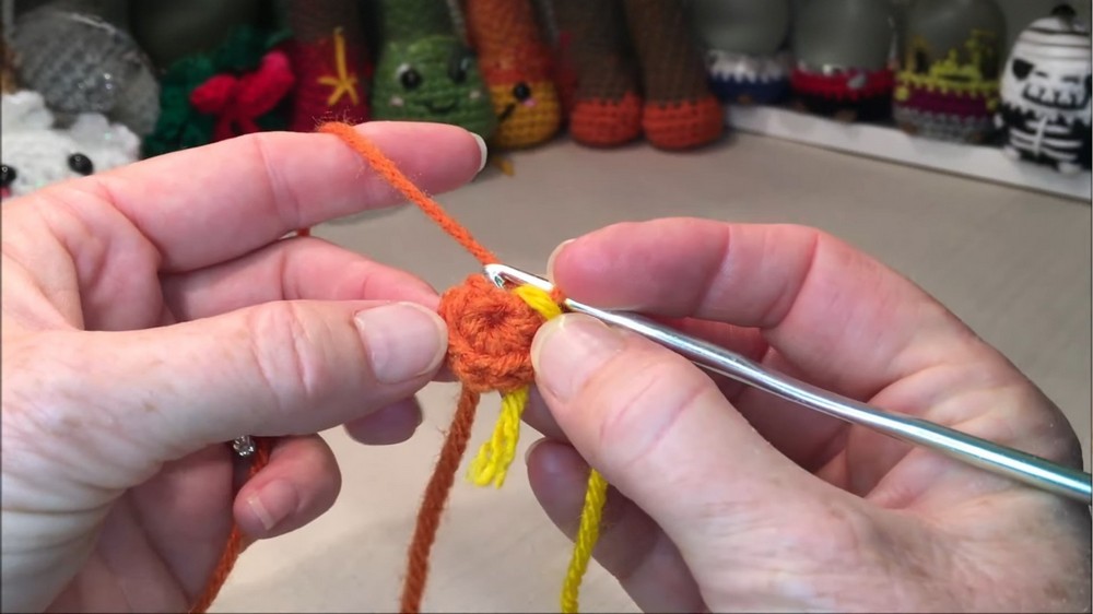Crochet Pumpkin Man