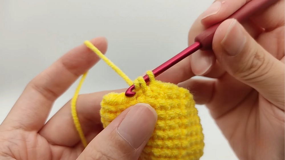 Crochet Corn Keychain