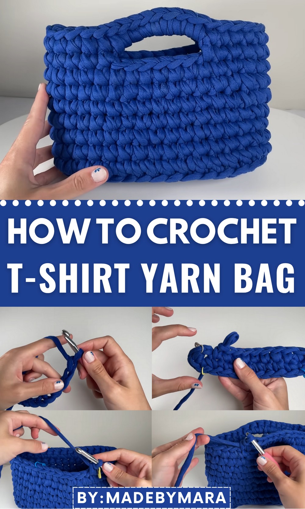Crochet T-shirt Yarn Bag