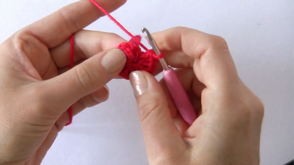 Crochet Heart Keychain