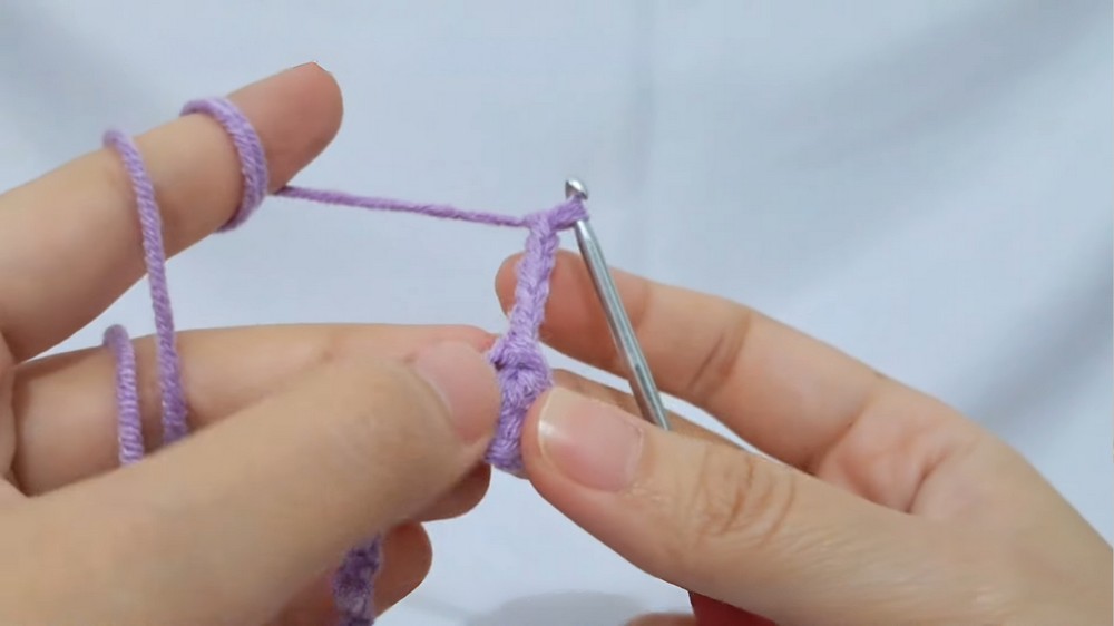 Crochet Lavender Flower