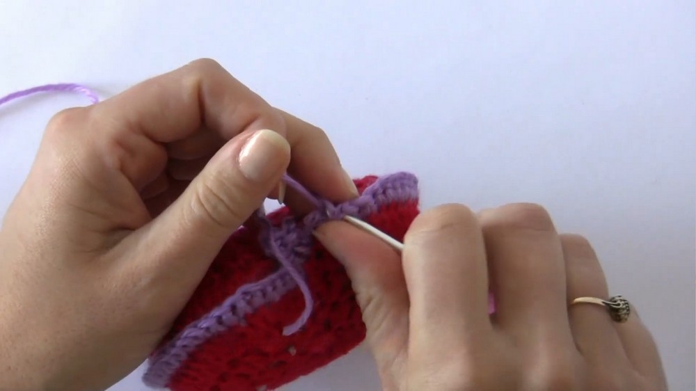 Crochet Heart Keychain