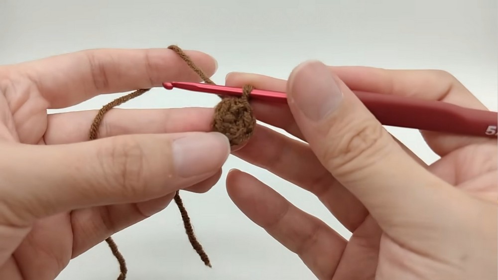 Crochet Sunflower Keychain