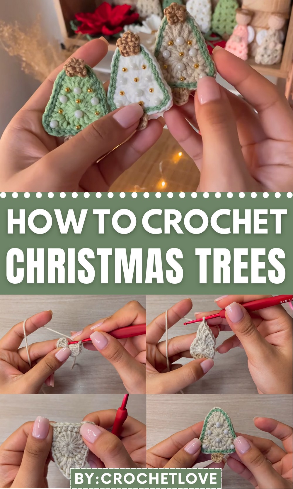 Crochet Christmas Trees Pattern