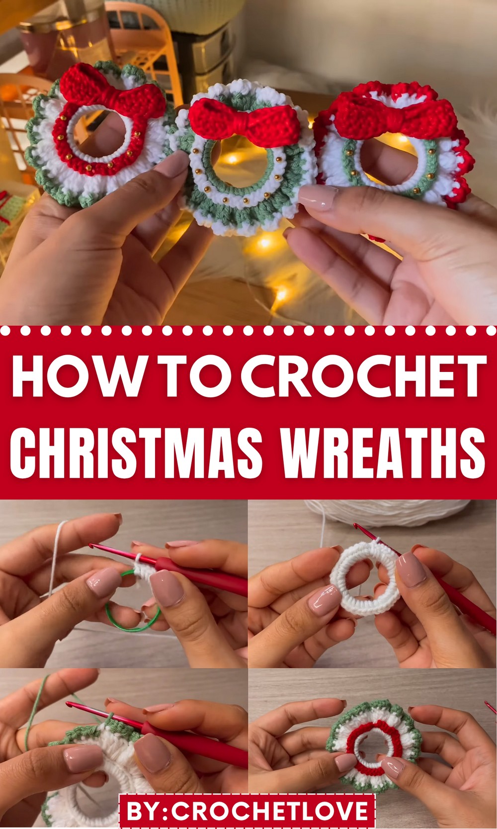 Crochet Christmas Wreaths Pattern
