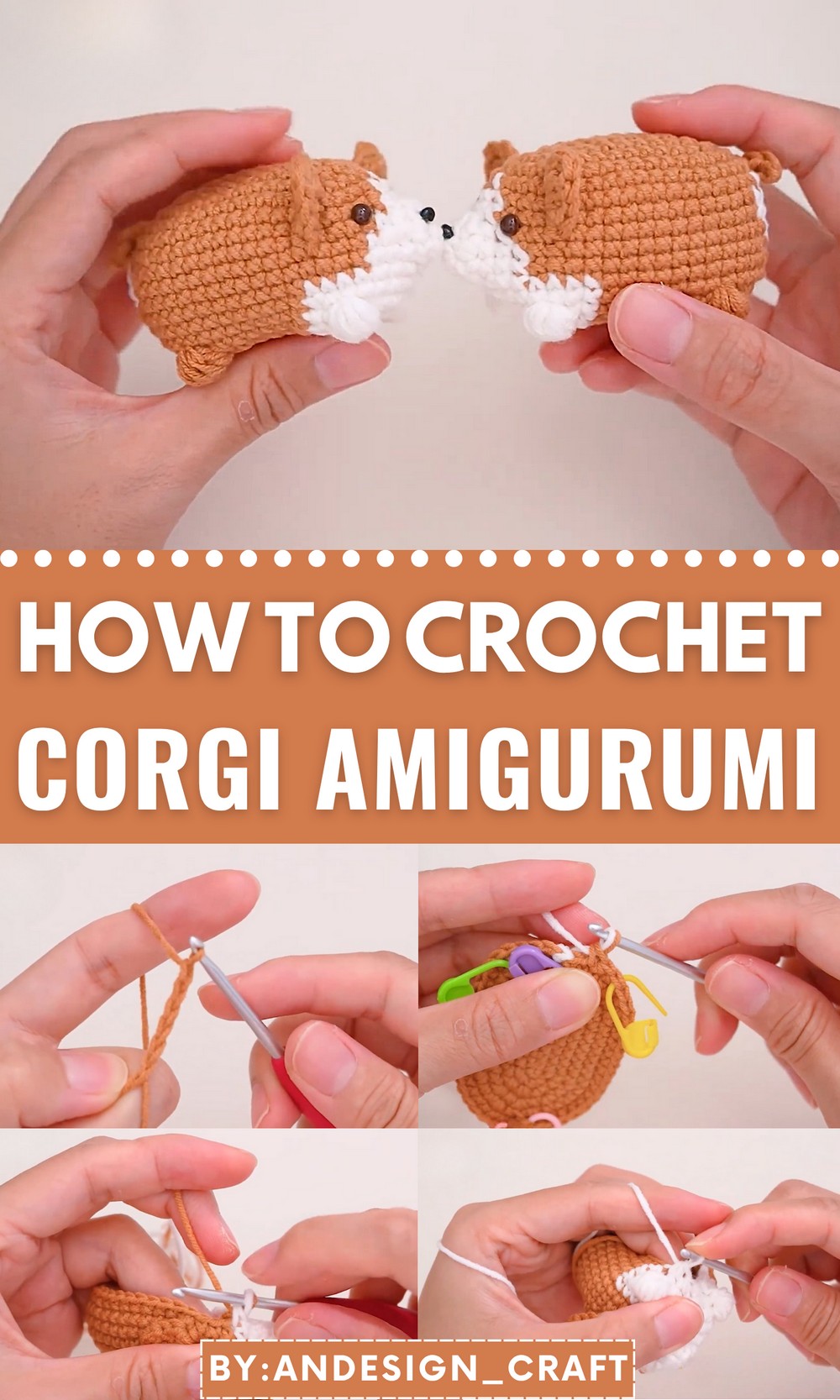 Crochet Corgi Amigurum