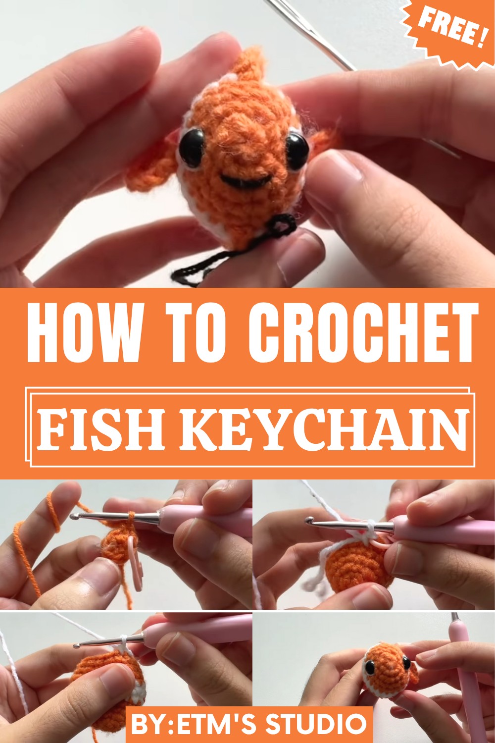 Crochet Fish Keychain