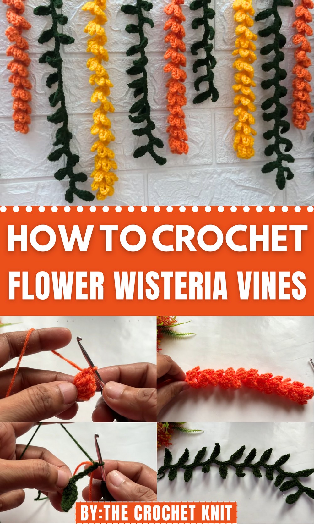 Crochet Flower Wisteria Vines