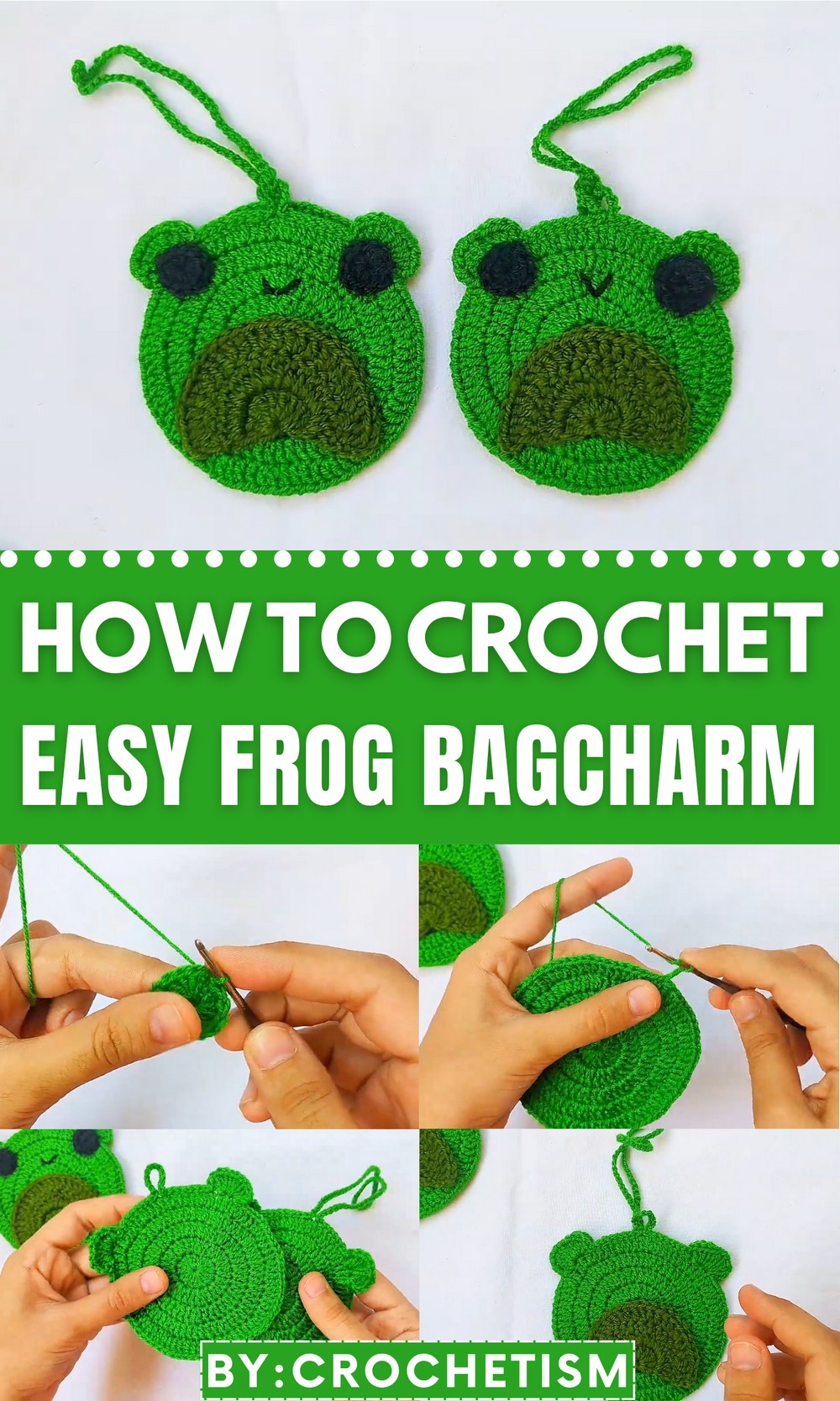 Crochet Frog Bagcharm