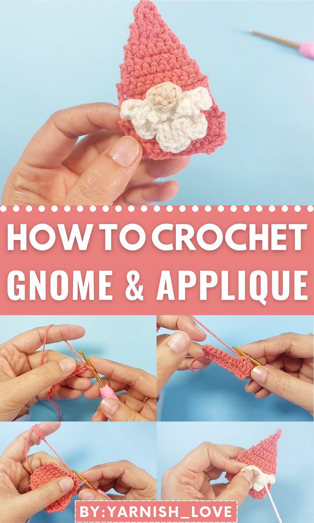 Crochet Gnome Applique