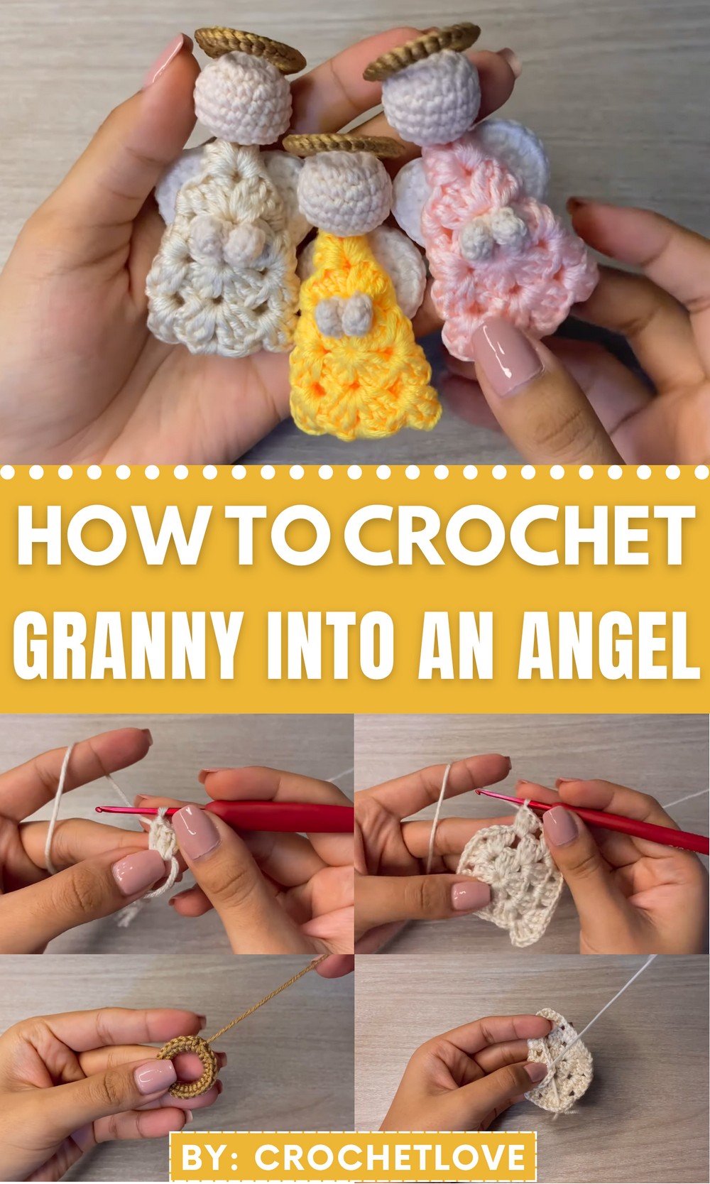 Crochet Granny Into An Angel