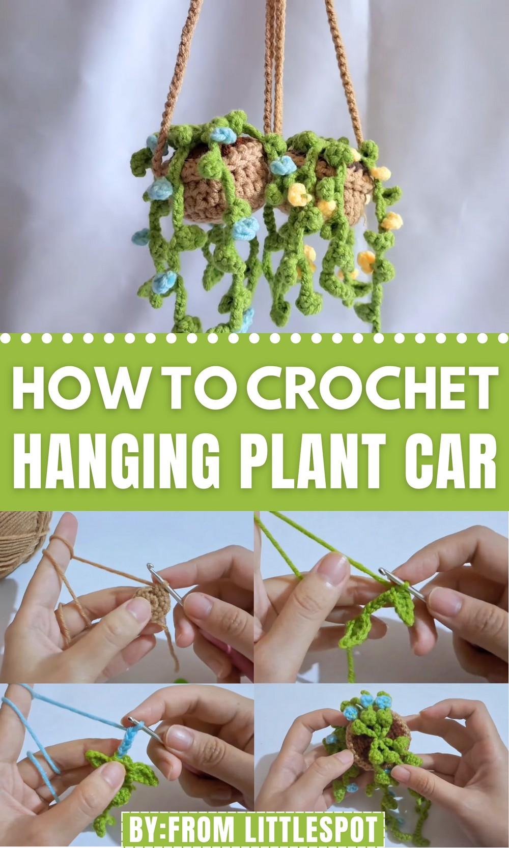 Crochet Hanging Plant Car