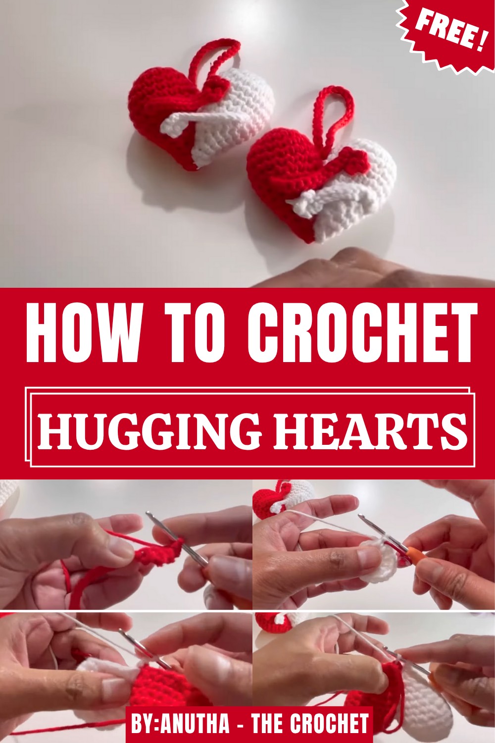 Crochet Hugging Hearts