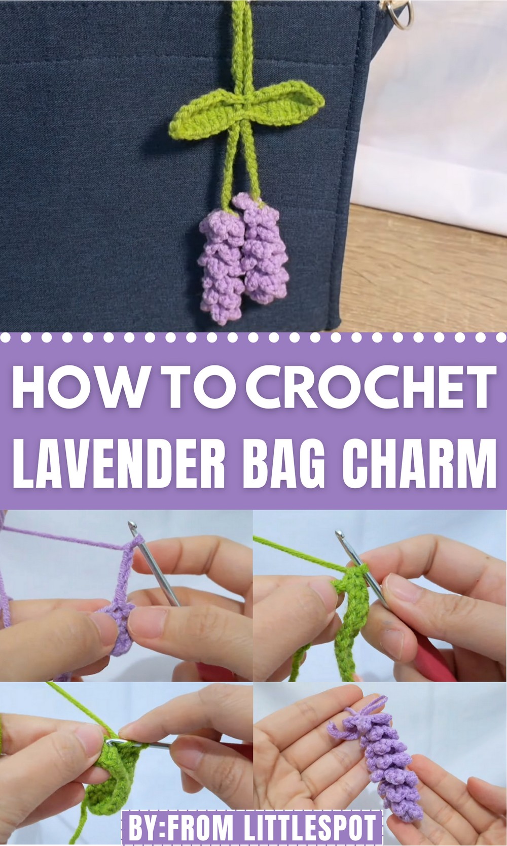 Crochet Lavender Bag Charm