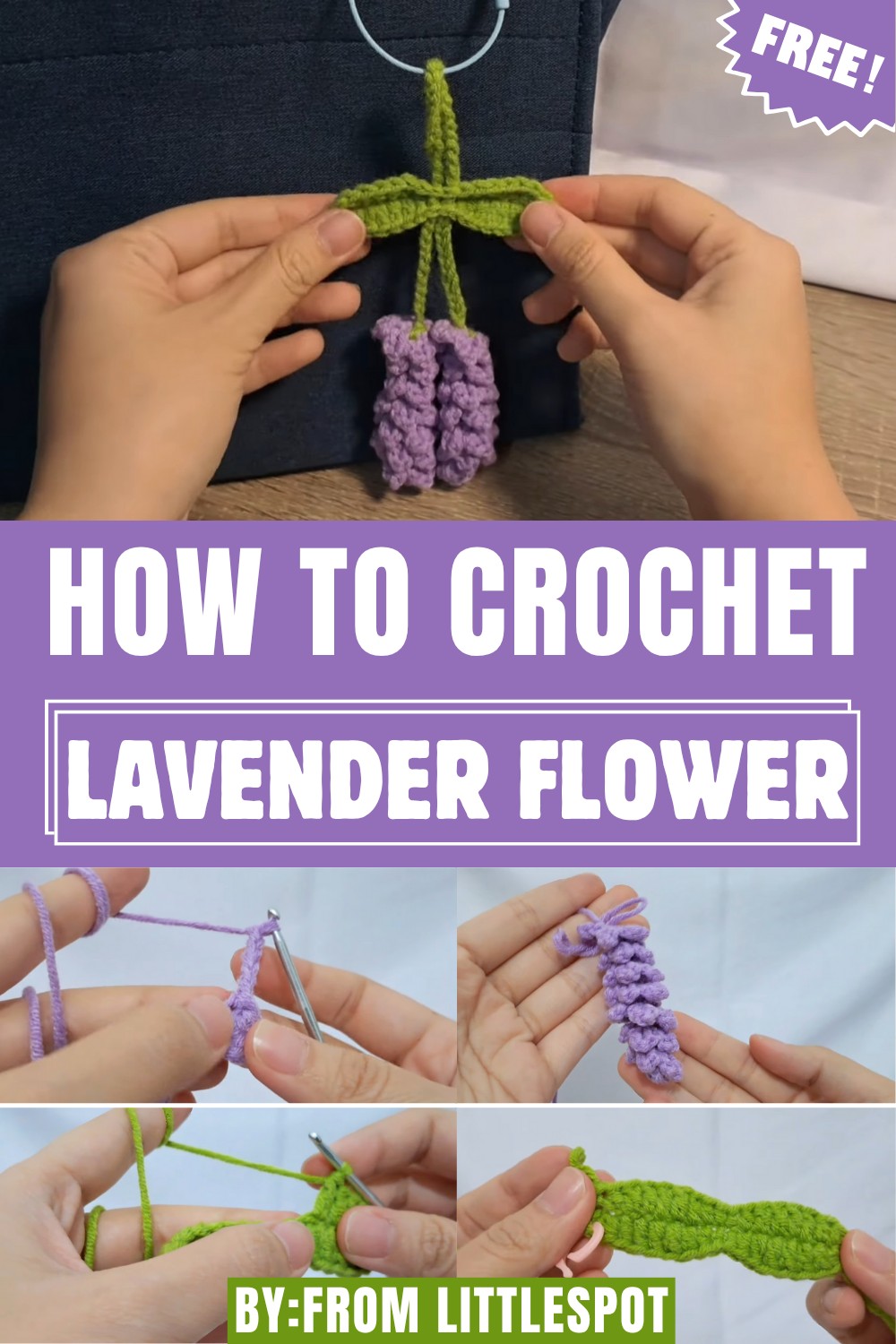 Crochet Lavender Flower