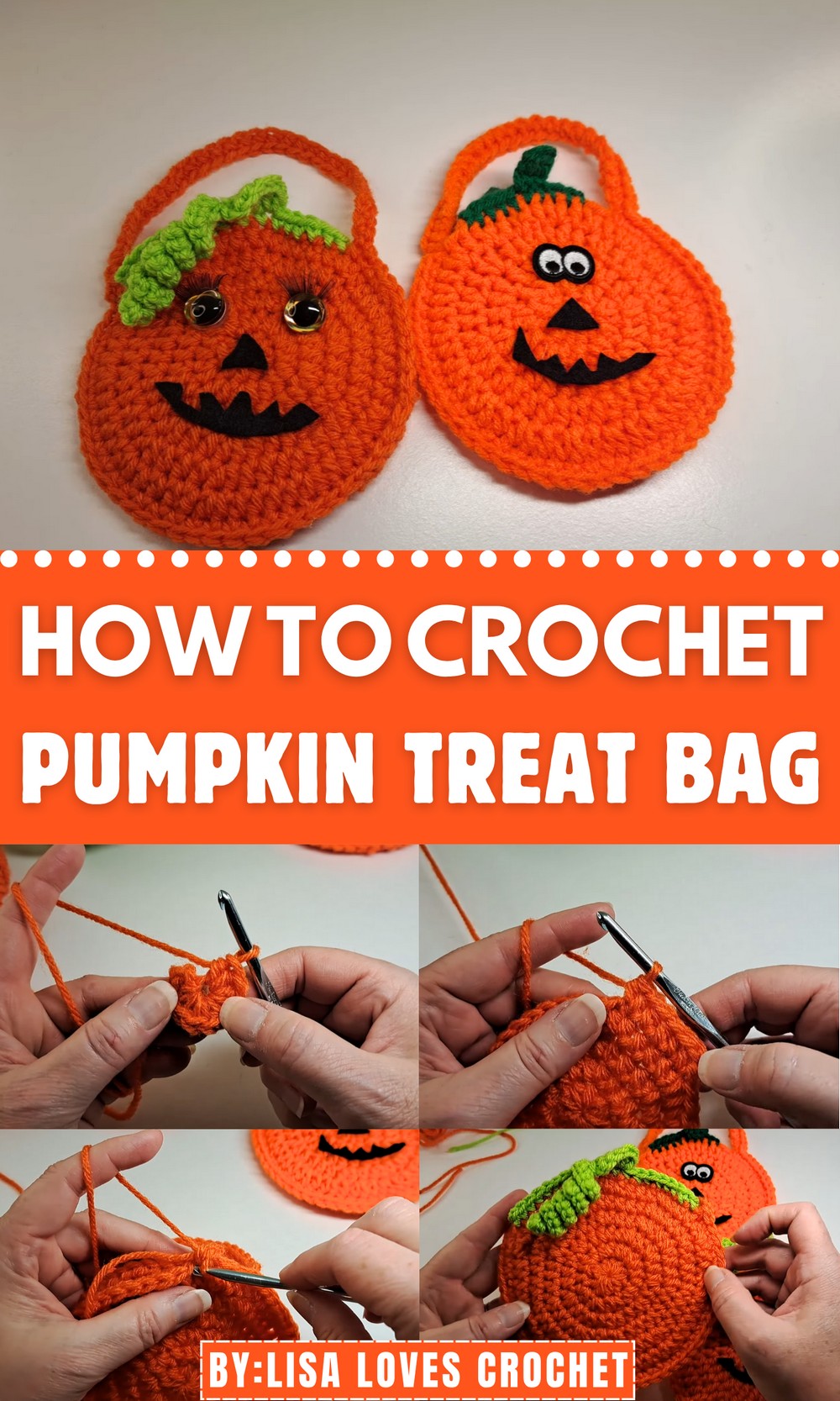 Crochet Pumpkin Treat Bag