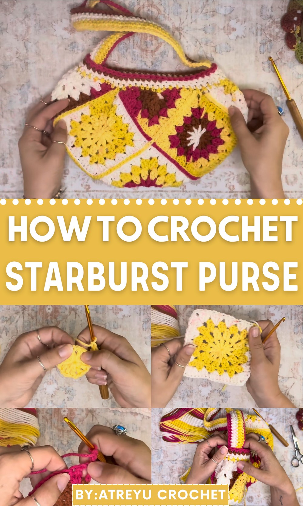 Crochet Starburst Purse