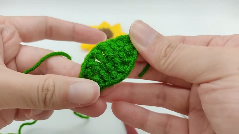 Crochet Sunflower Keychain