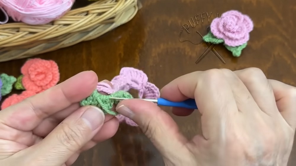 Crochet Flowers Hair Clips