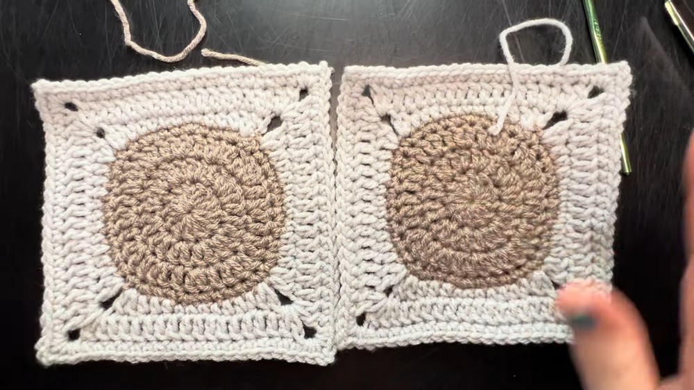 Crochet Polka Dot Granny Square