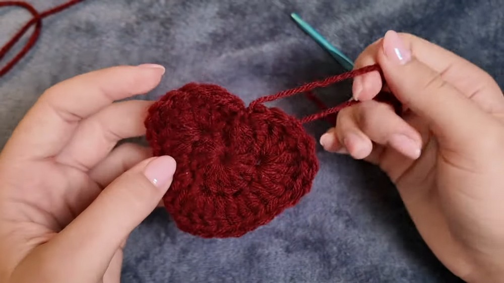 Crochet Heart Granny Square