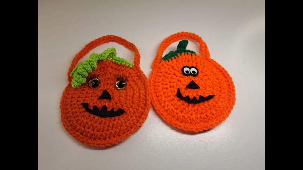 Crochet Pumpkin Treat Bag