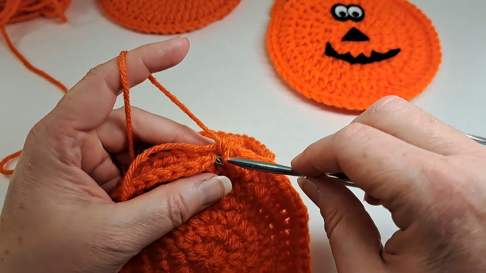Crochet Pumpkin Treat Bag
