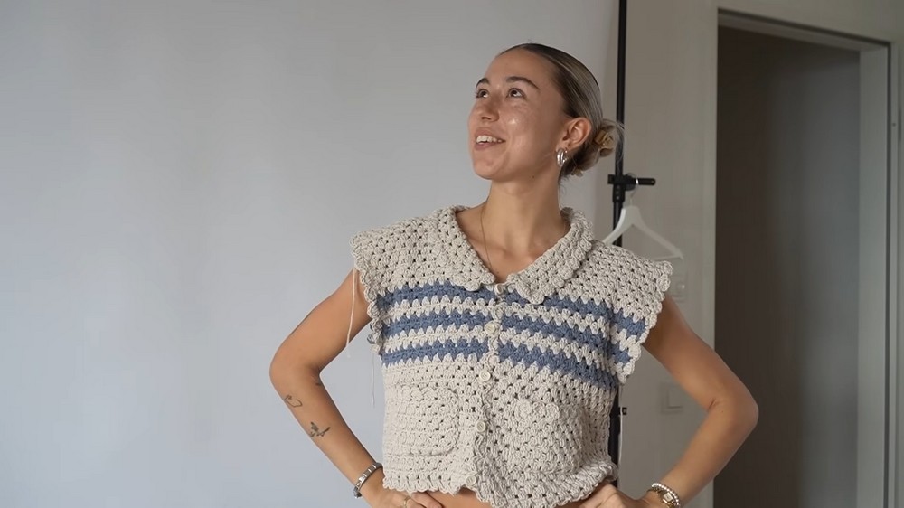 Crochet Polo Shirt Women