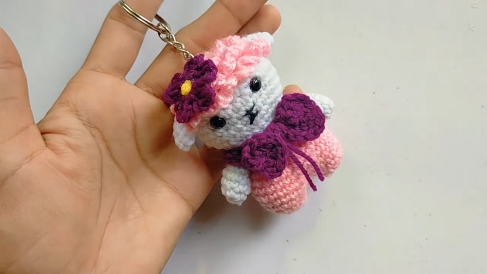 Crochet Sheep Keychain