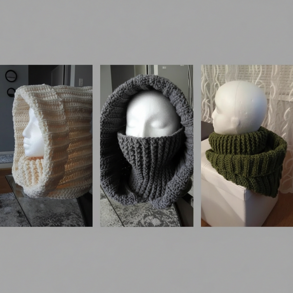 Modern Crochet Turtle Neck Hoodie Free Pattern to Rock - Yours Patterns