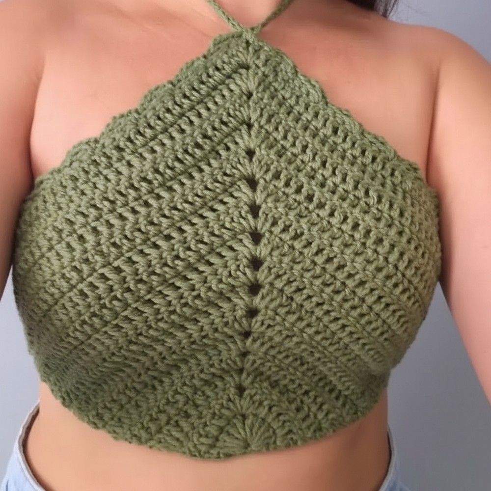 Casual Crochet Halter Neck Top Pattern Perfect for Warm Days - Yours ...