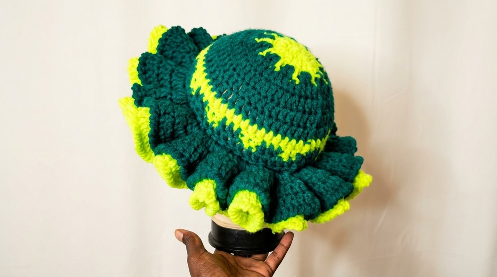 Crochet Double Layered Ruffle Hat Pattern
