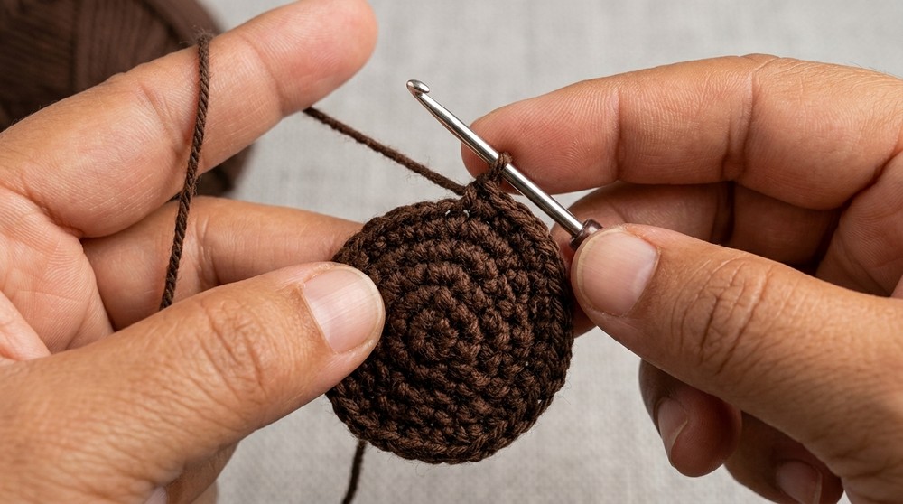 Crochet Coffee Cup Keychain