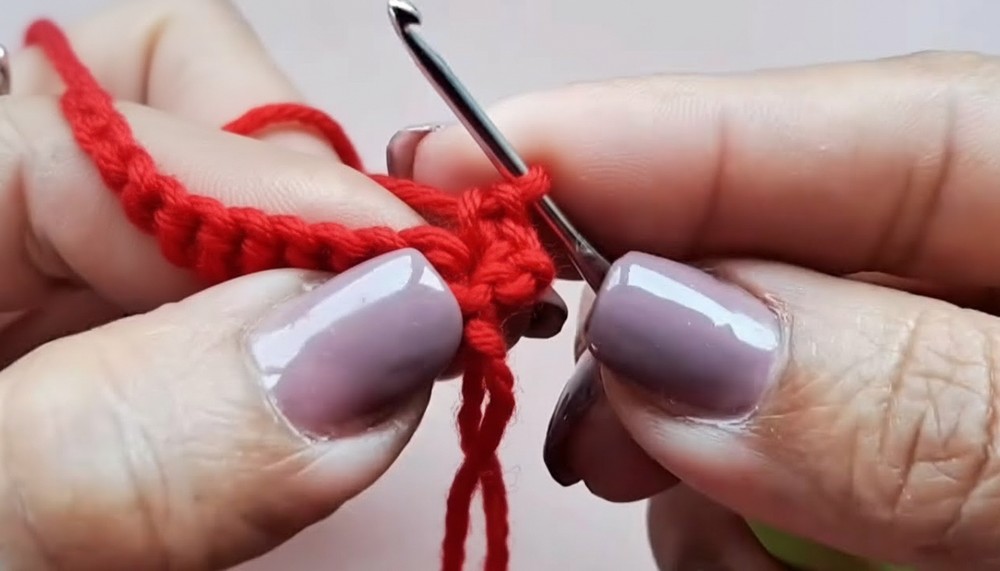 Crochet Heart Keychain