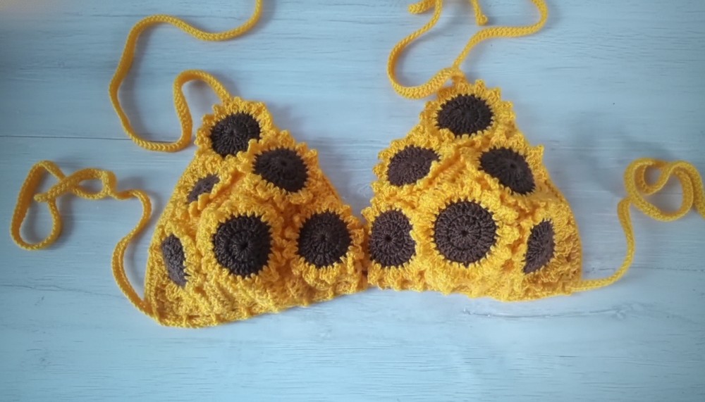 Crochet Sunflower Top 