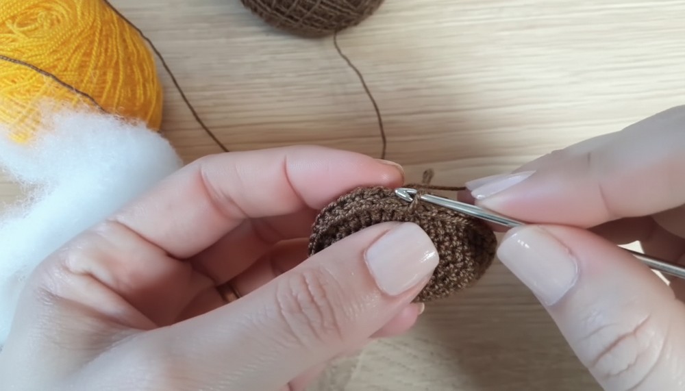 Crochet Sunflower Keychain