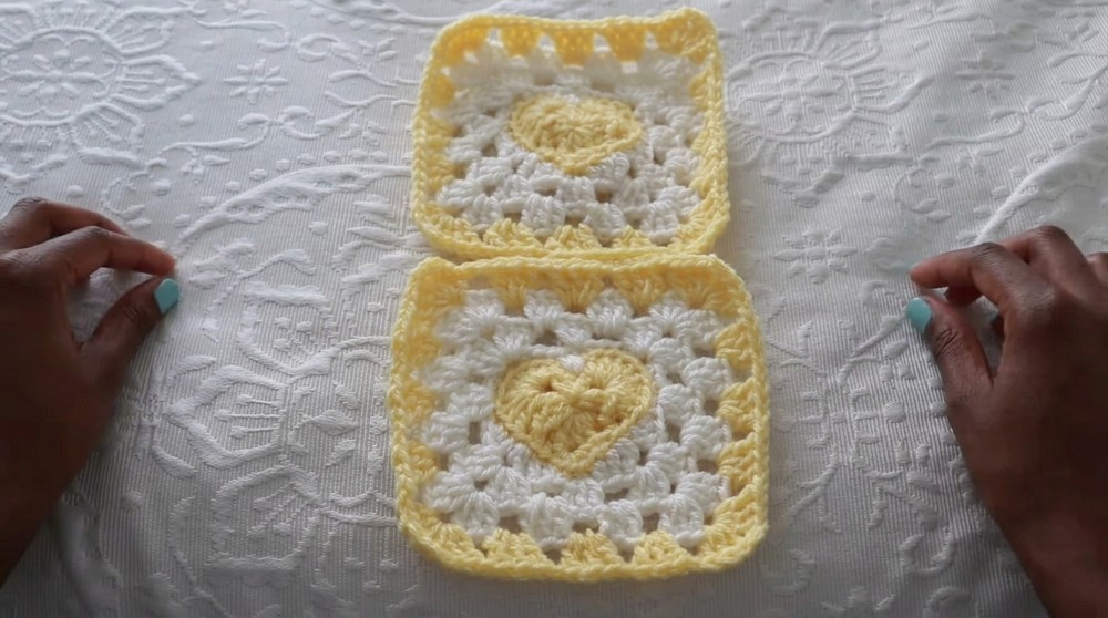 Crochet Heart Granny Square Bag Pattern