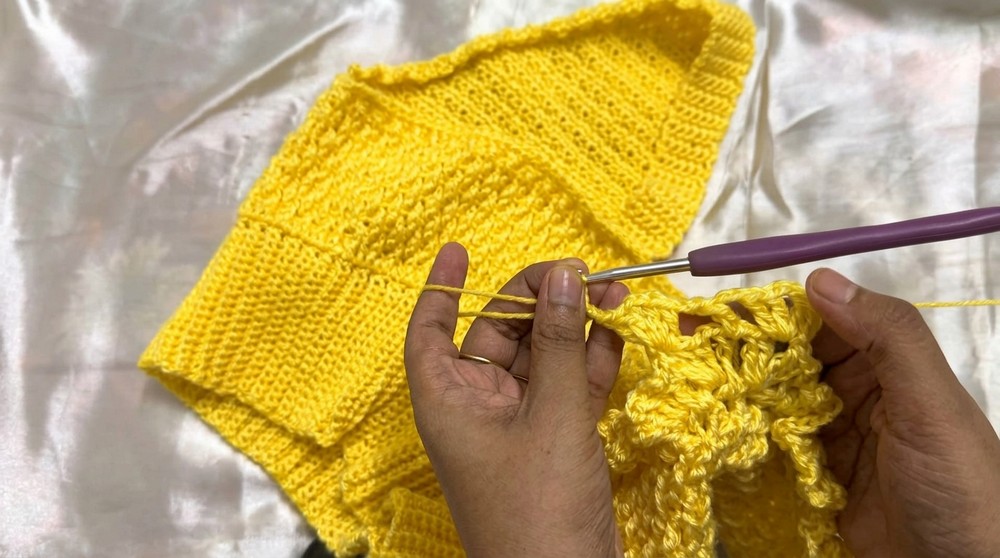 Crochet Ruffle Sleeve Crop Top Pattern