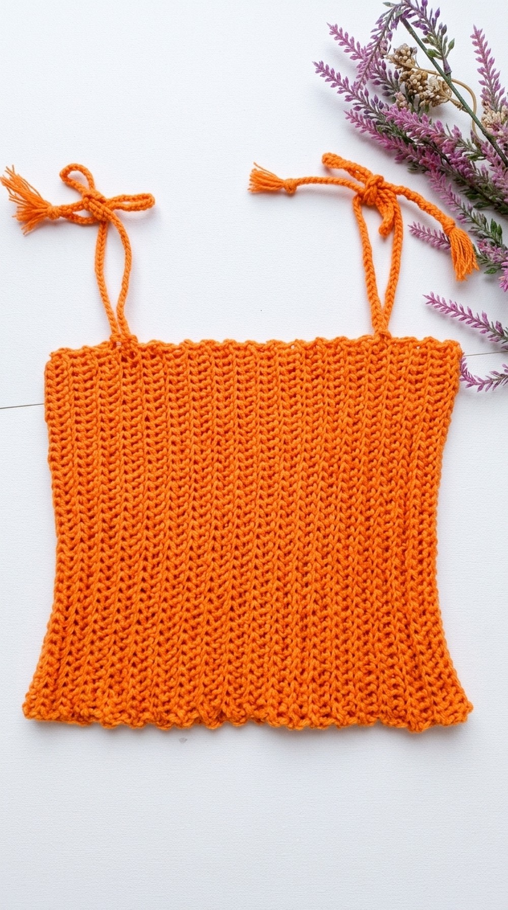 Crochet Tie Strap Crop Top Pattern