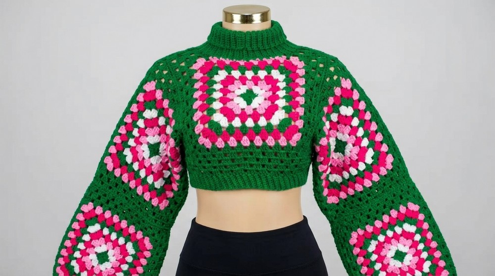 Crochet Granny Square Sweater Pattern