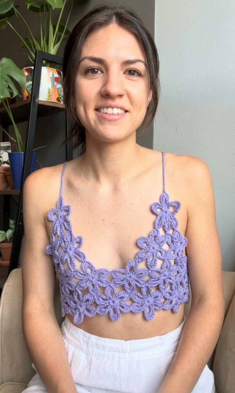 Crochet Flower Motif Top Pattern
