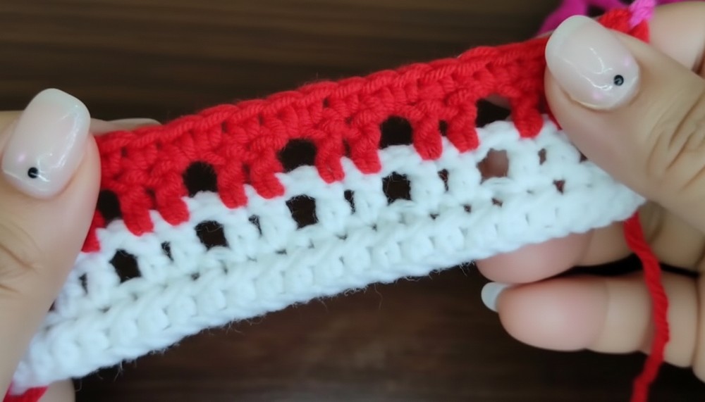 Crochet striped crop top