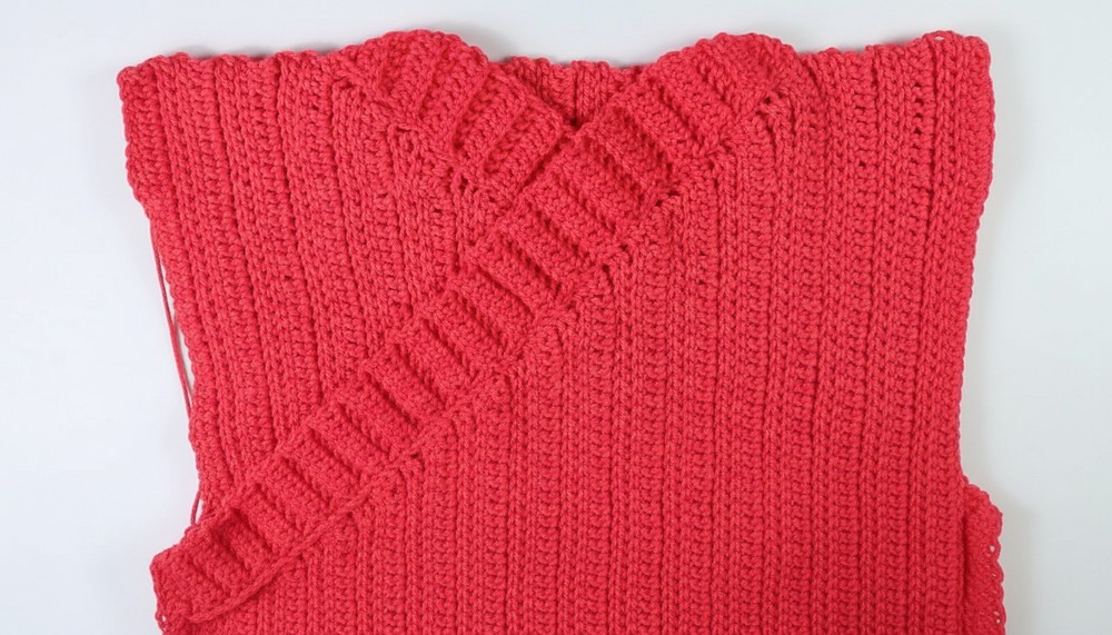 Crochet Front Wrap Sweater 