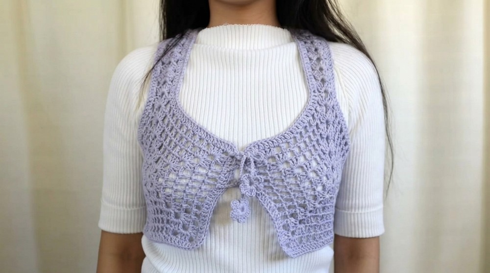 Crochet Tie Cardigan Or Vest Pattern